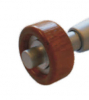 Комплект уголовой Латунь Антик 1/2 х M22x1,5, термостатическая головка с круглой деревянной рукояткой