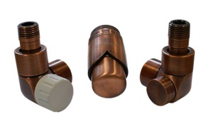 Комплект Lux термостатический Медь Антик Форма осевая, левый
